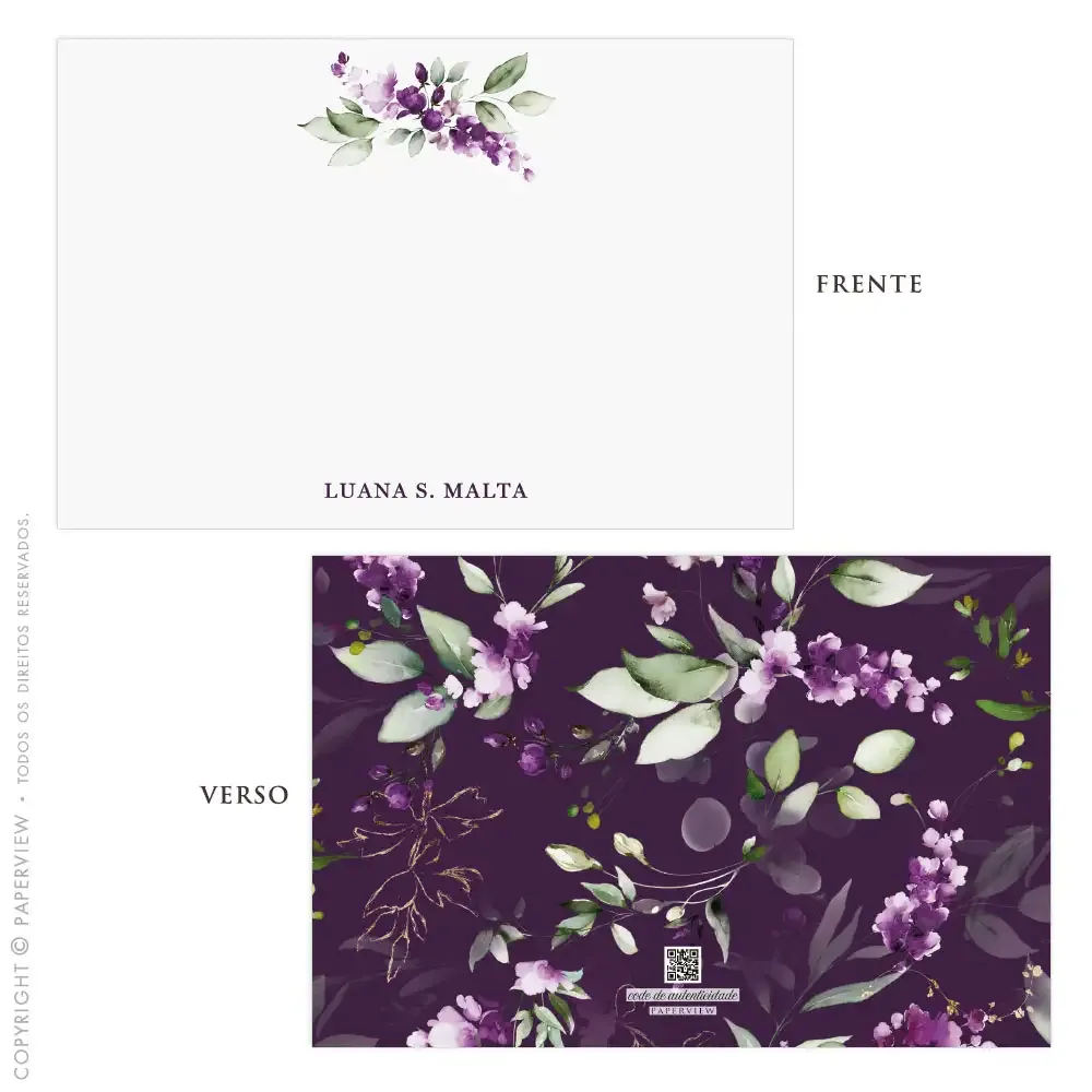 Cartão de Mensagem Grapevine Purple