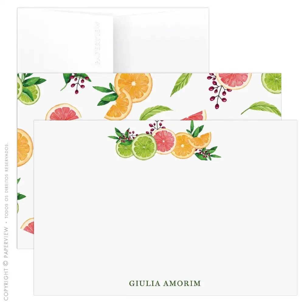 Cartão de Mensagem Tutti Frutti Citrus