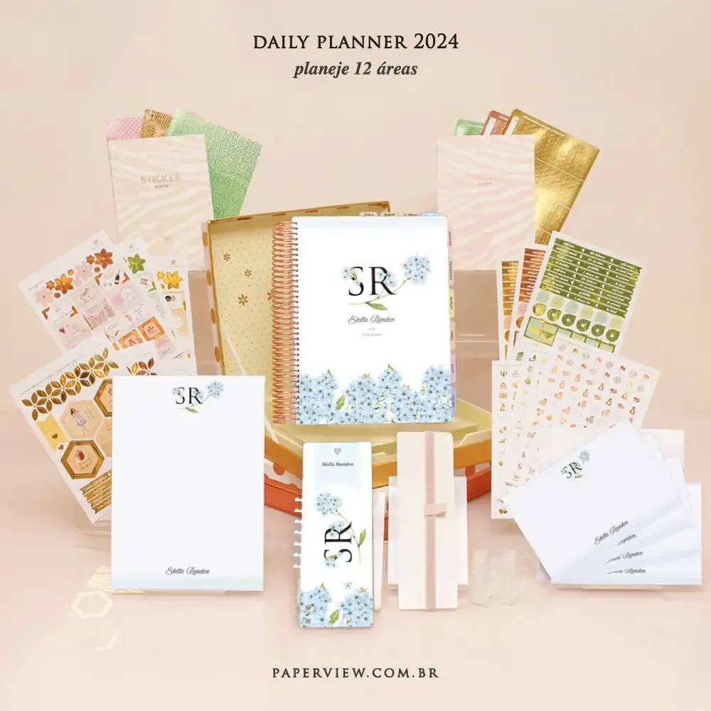 Daily Planner Allure Letters Blue