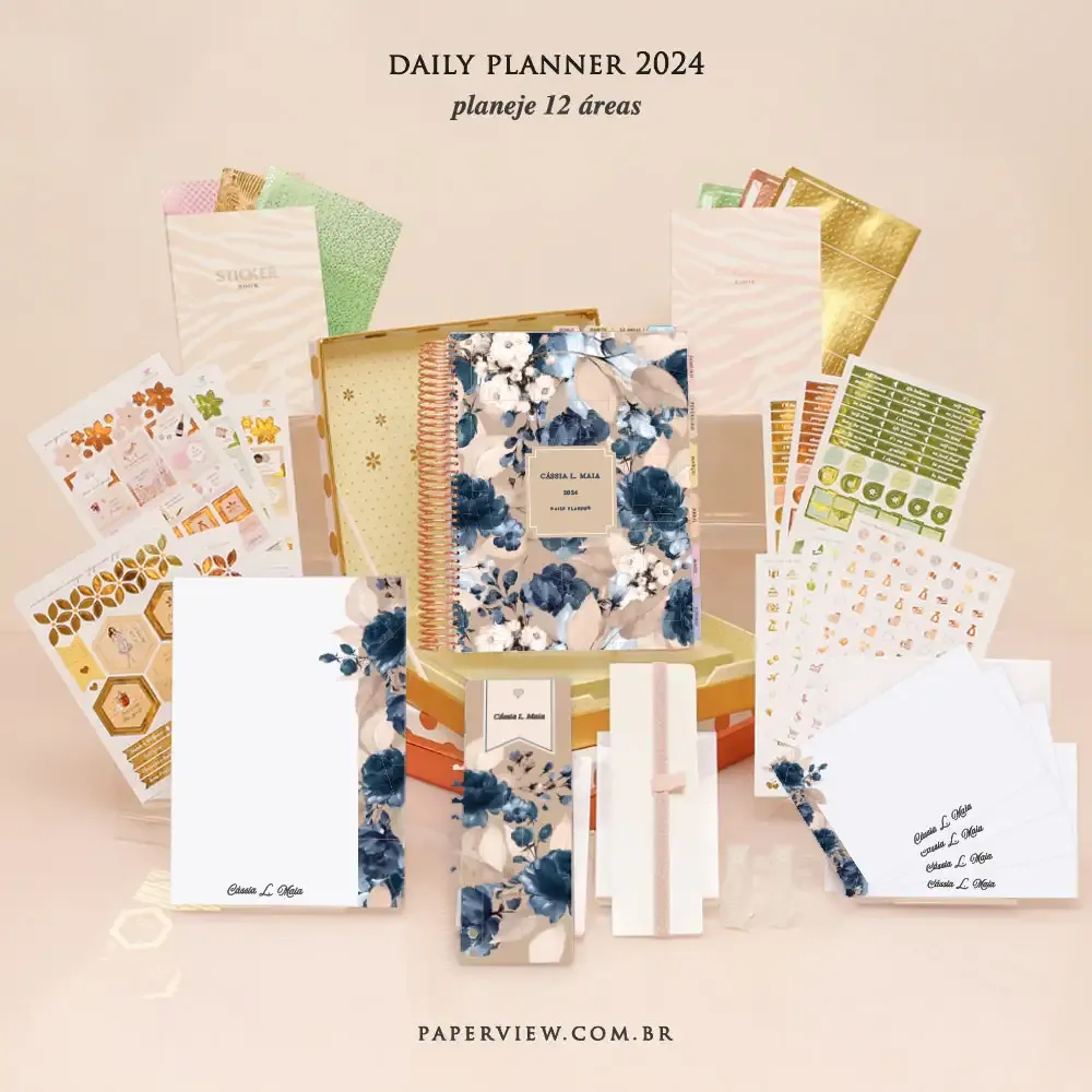 Daily Planner Azure Fendi - Planner 2023 Planner personalizado