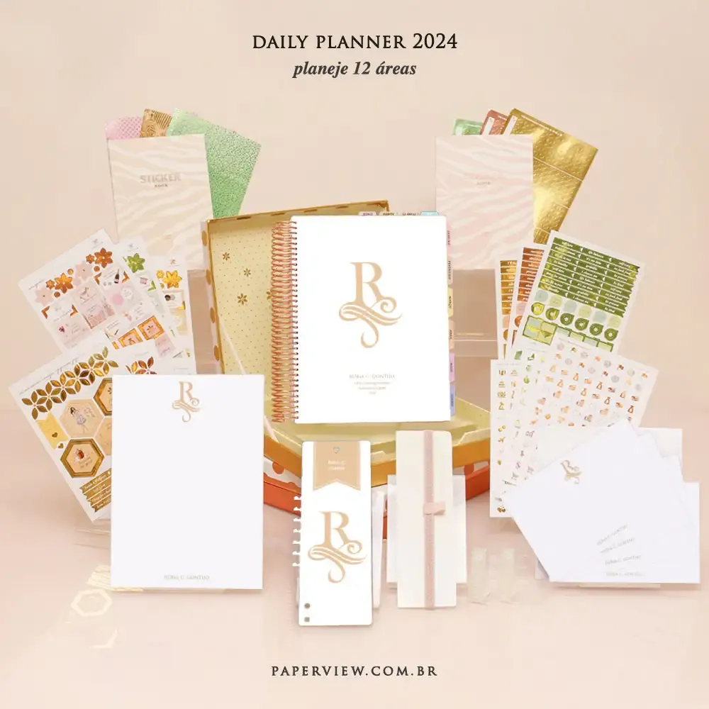 Daily Planner Classic Letter Champagne
