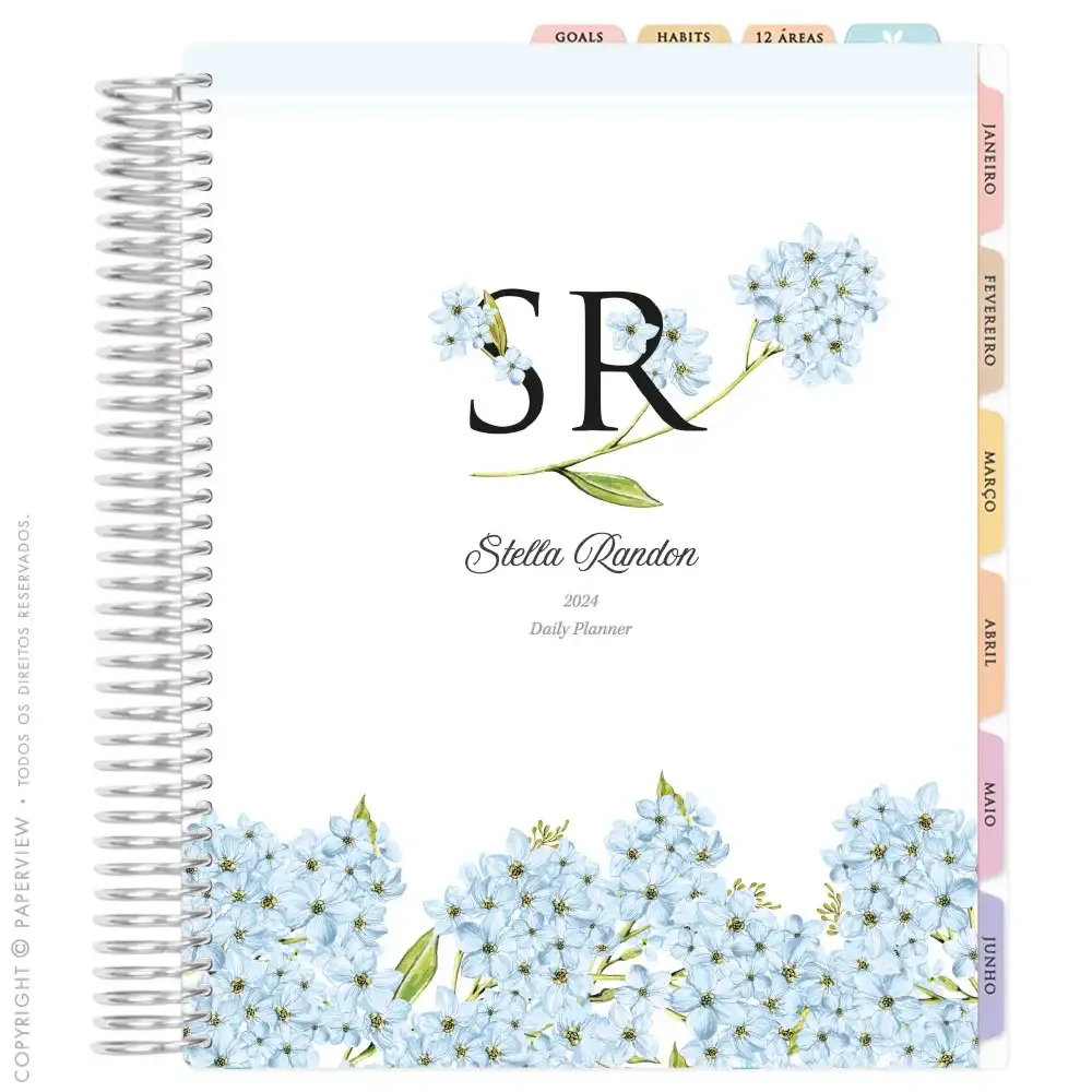 Daily Planner Allure Letters Blue