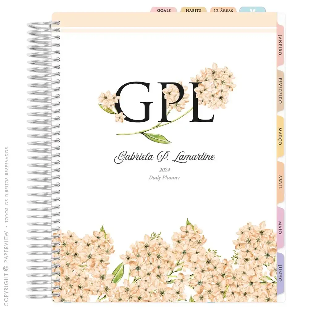 Daily Planner Allure Letters Peach