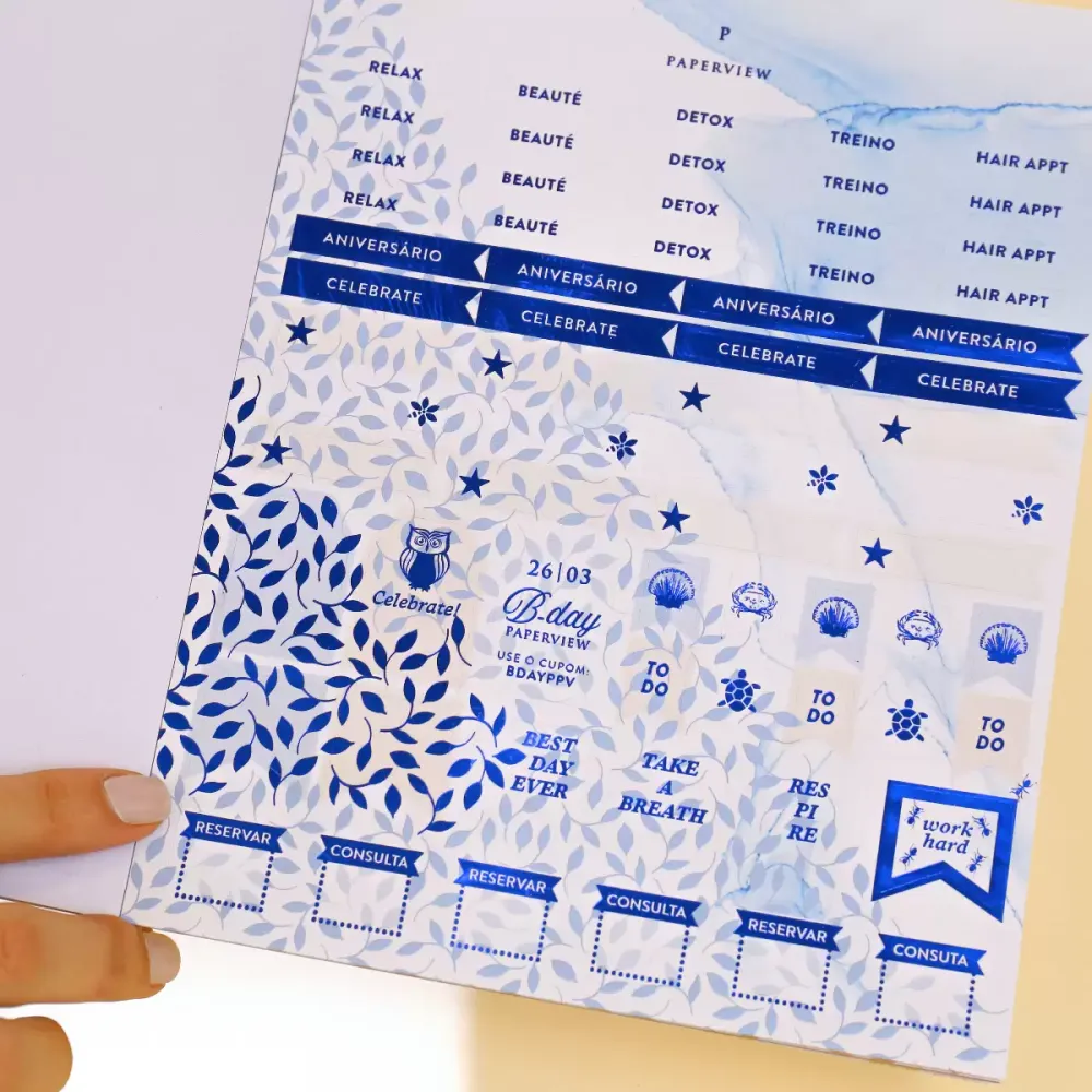 Sticker Book Amar-Elos - adesivos em hot stamping 