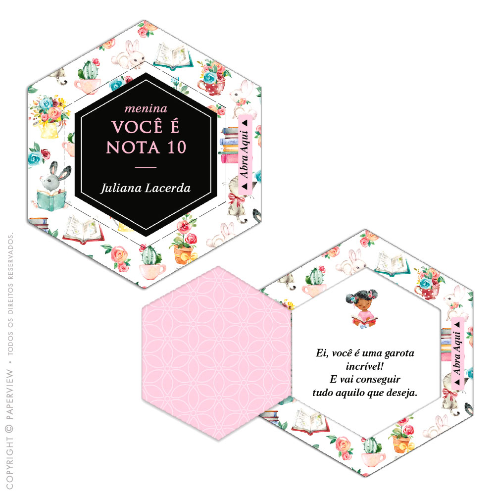 Bee Open Cards Você é Nota 10 - Menina