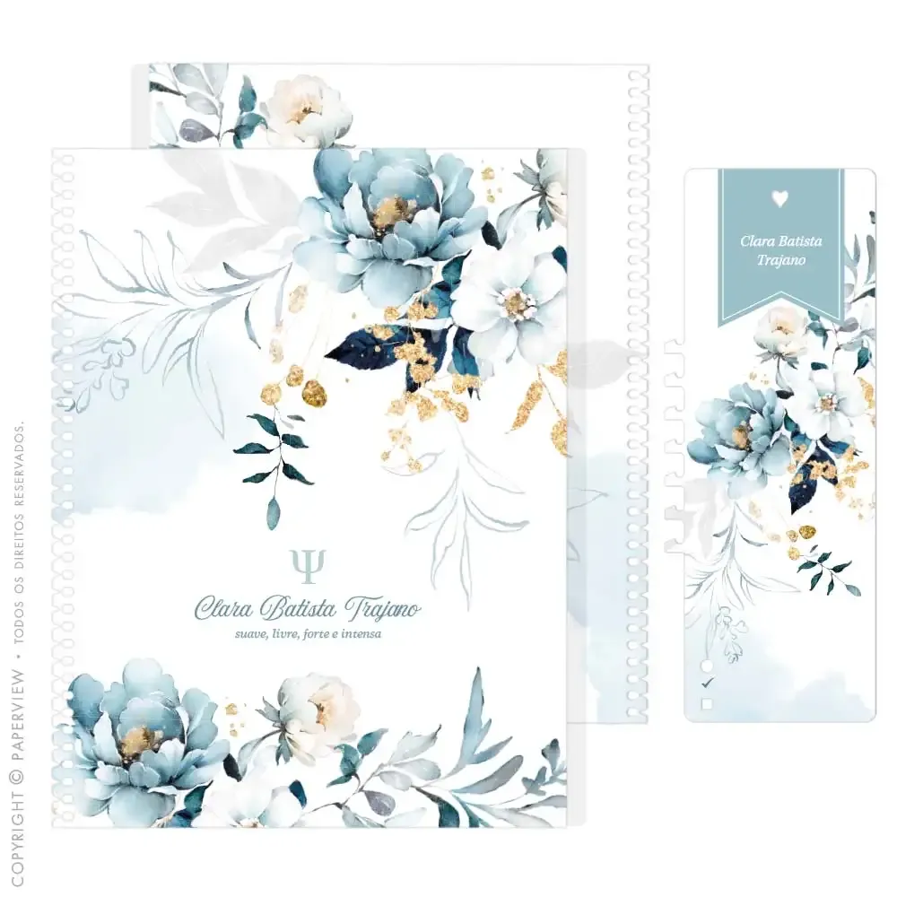 Capa Avulsa Removível Light Blue Garden