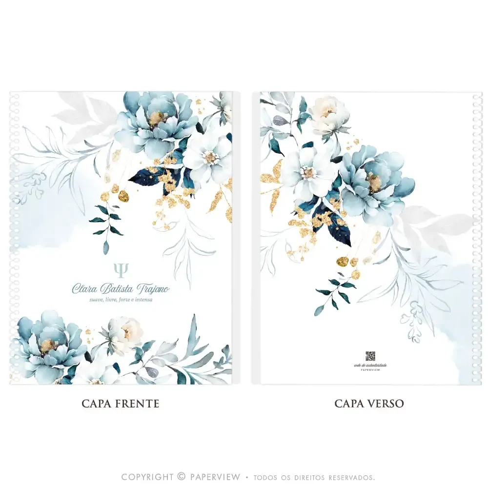 Capa Avulsa Removível Light Blue Garden