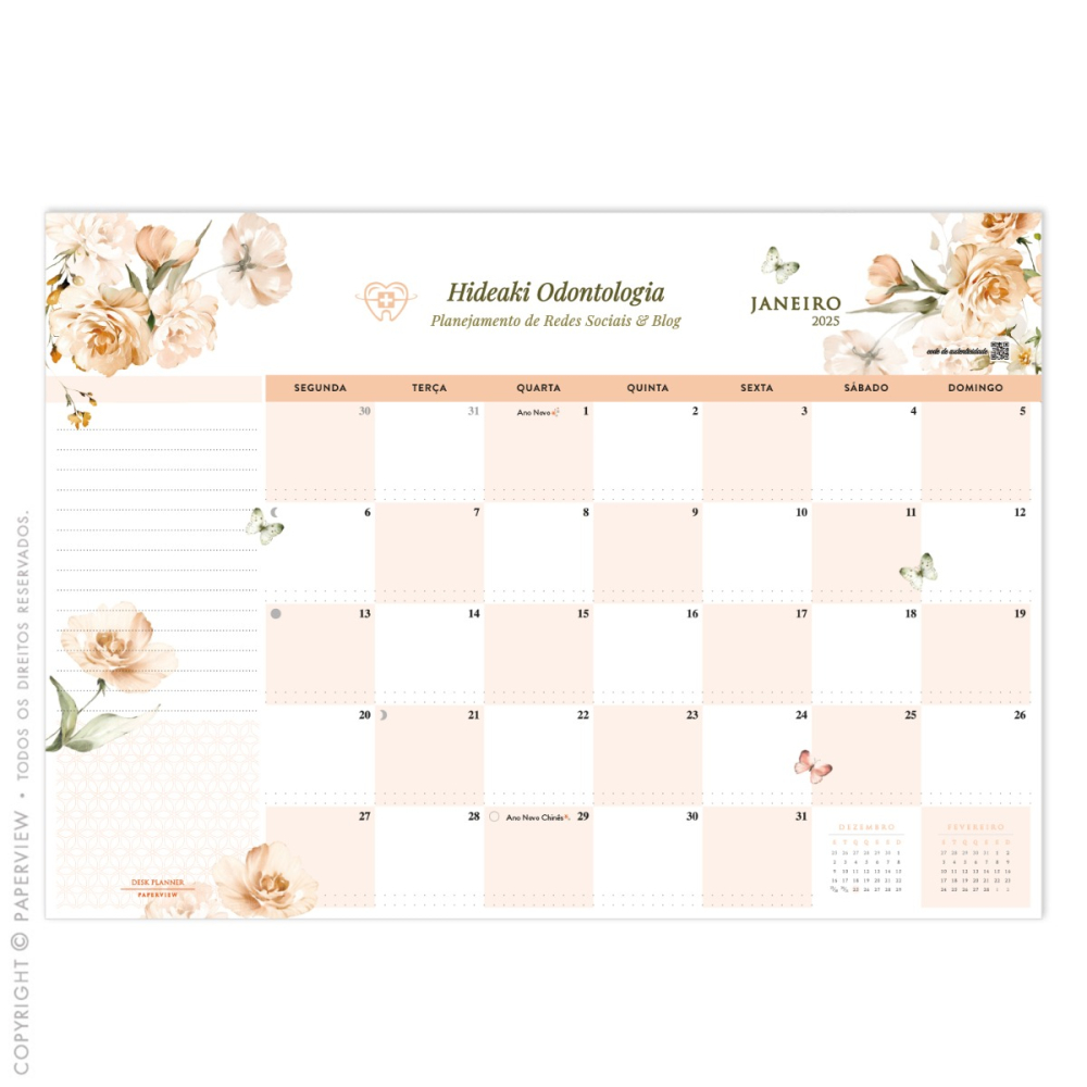 Calendário de Mesa Desk Planner 2025 Chloé