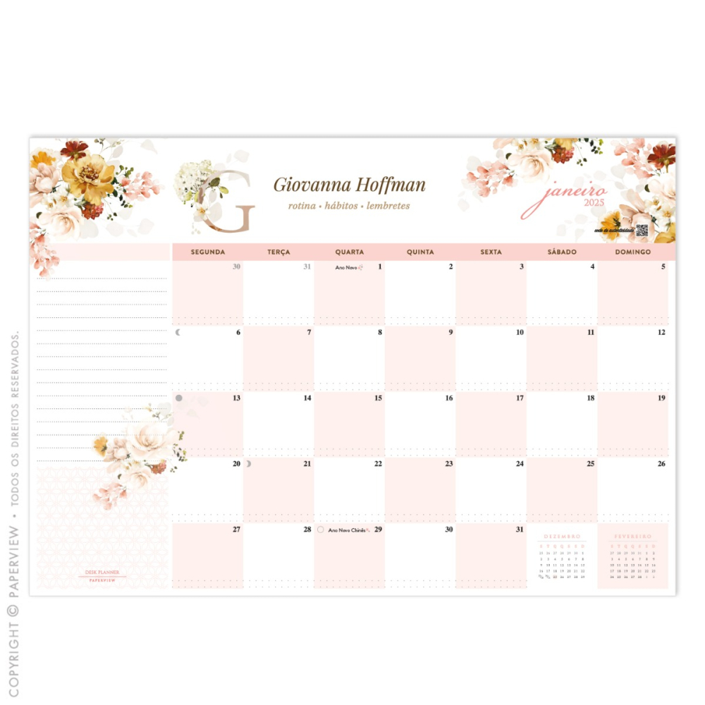 Calendário de Mesa Desk Planner 2023 Splendore