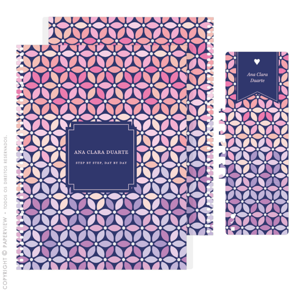 Capa Avulsa Removível Bee Flower Navy Berry