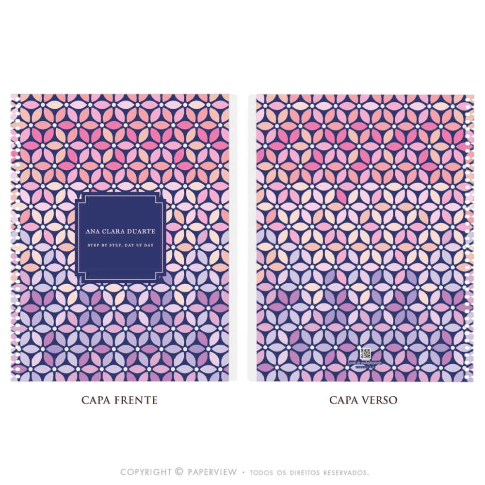 Capa Avulsa Removível Bee Flower Navy Berry