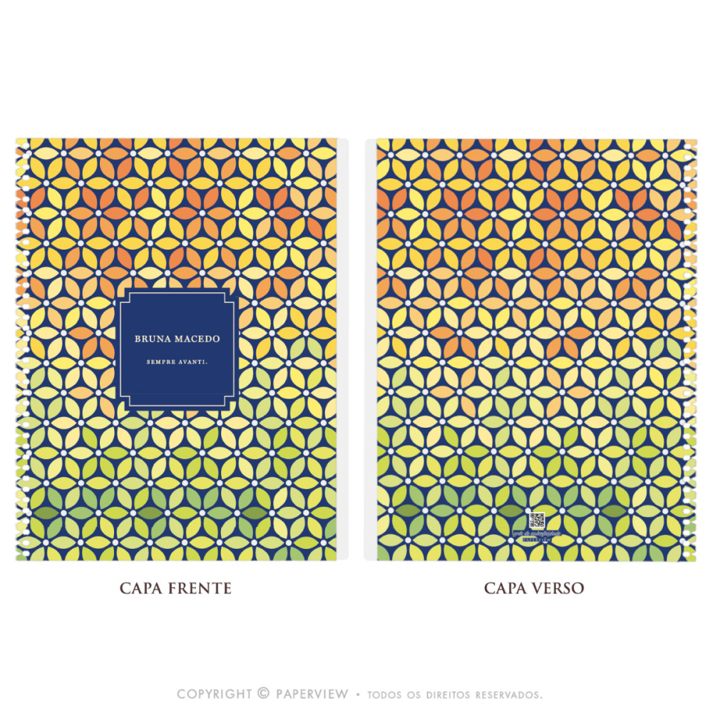 Capa Avulsa Removível Bee Flower Navy Citrus