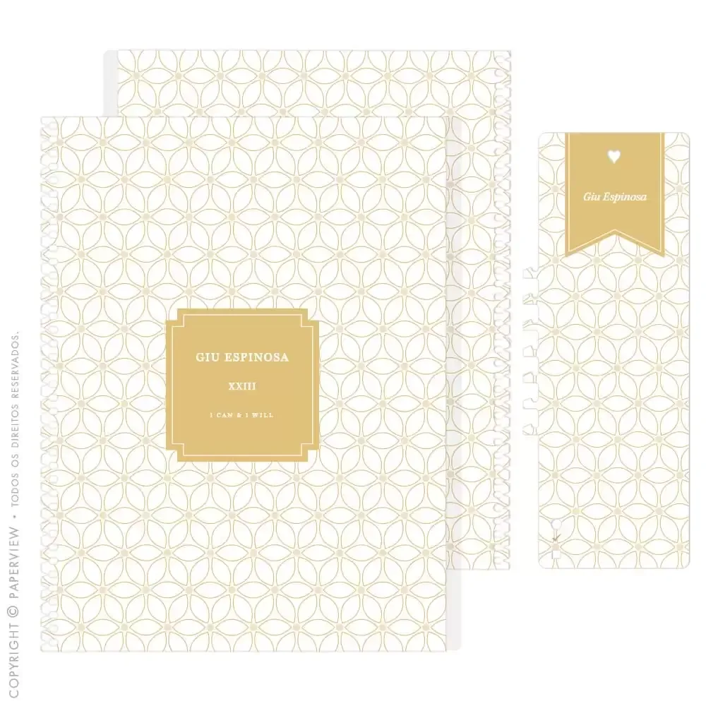 Capa Avulsa Removível Bee Flower Linear Gold