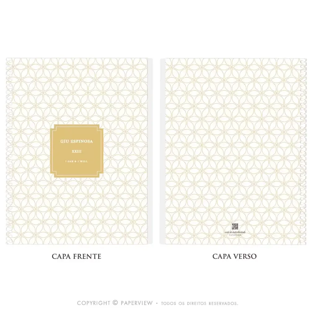 Capa Avulsa Removível Bee Flower Linear Gold