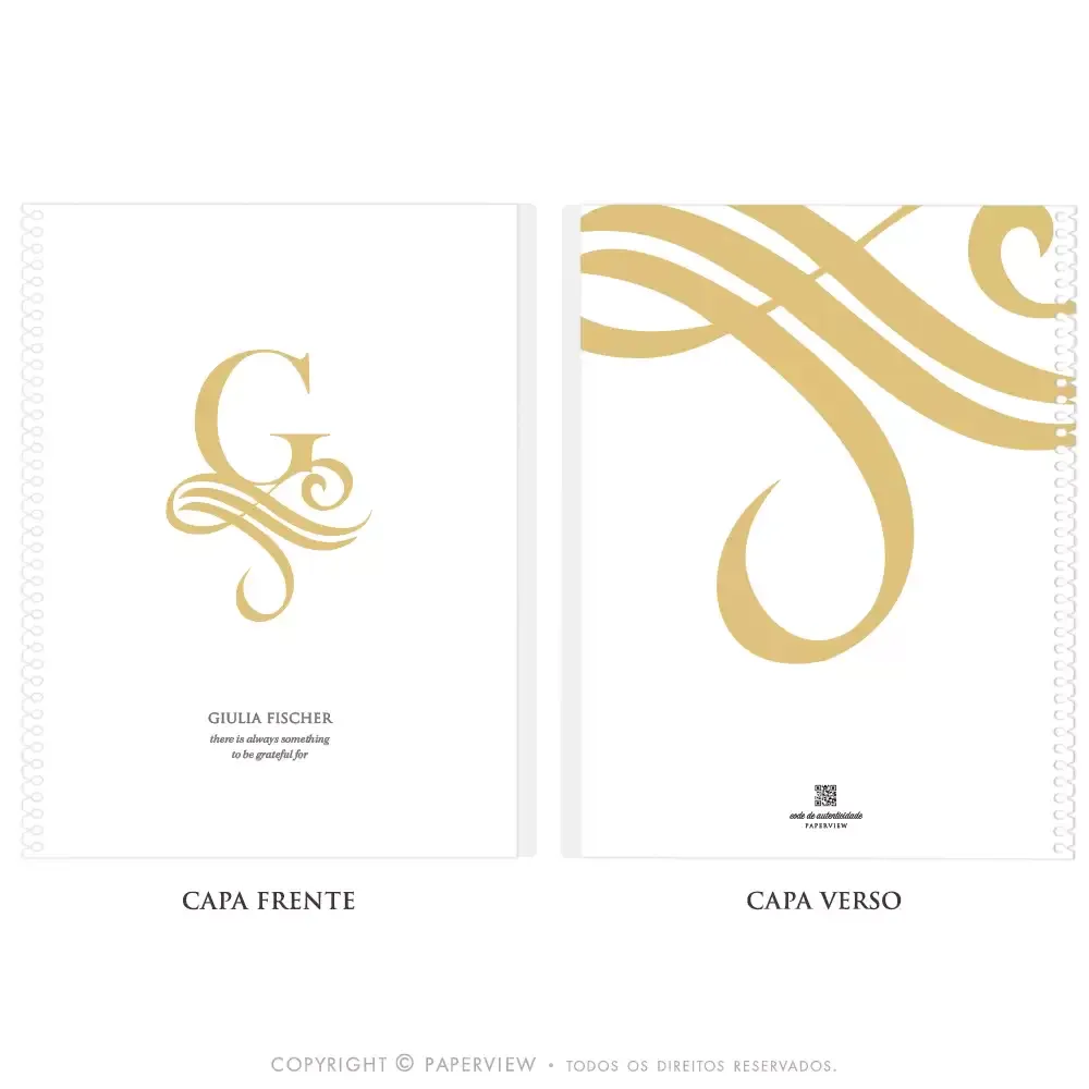 Capa Avulsa Removível Classic Letter Golden