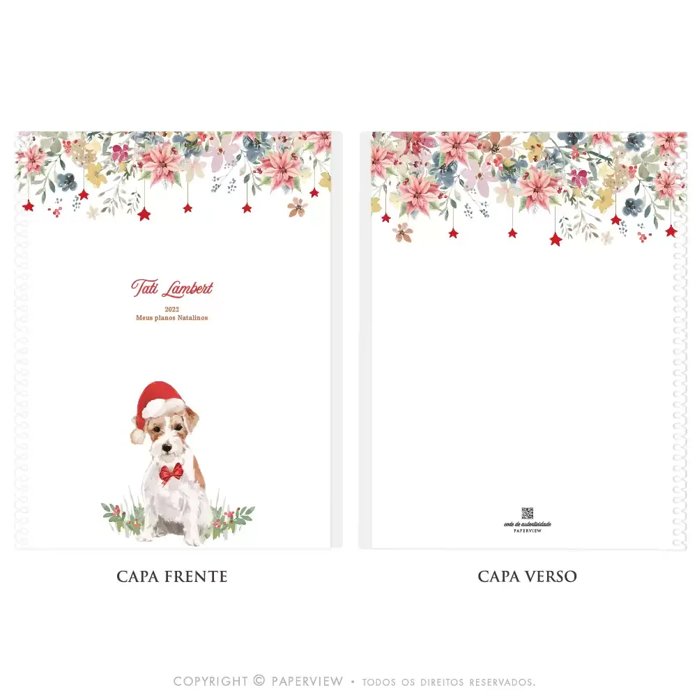 Capa Avulsa Removível Dogs Xmas II