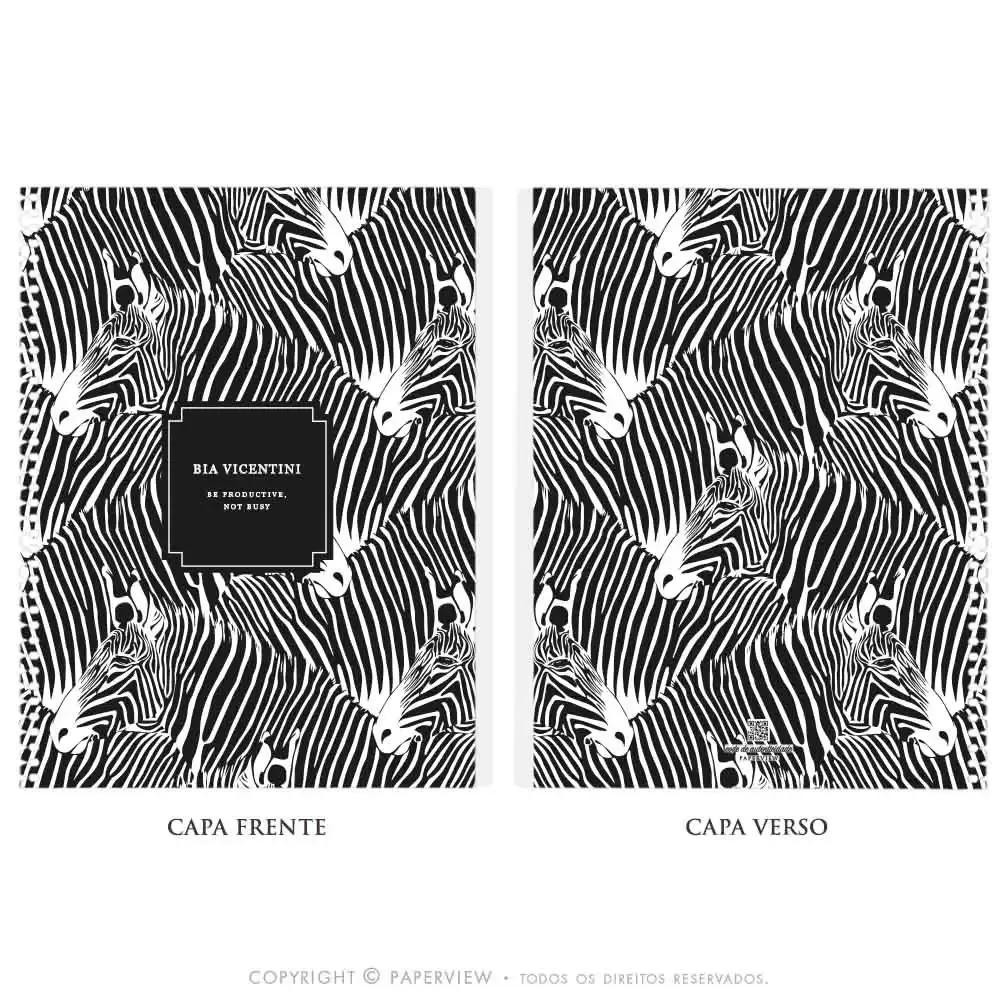 Capa Avulsa Removível Zebra Black & White