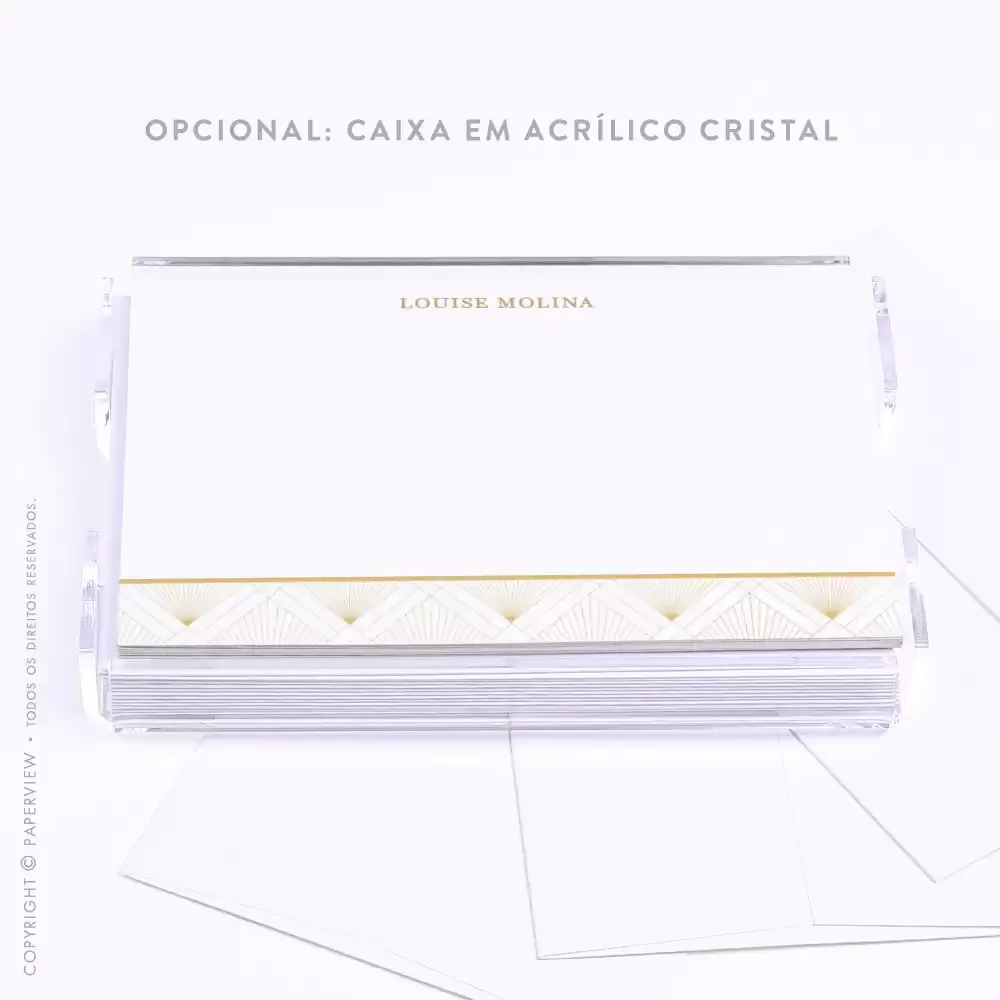 Cartão de Mensagem Geometric Aurum - acrílico 