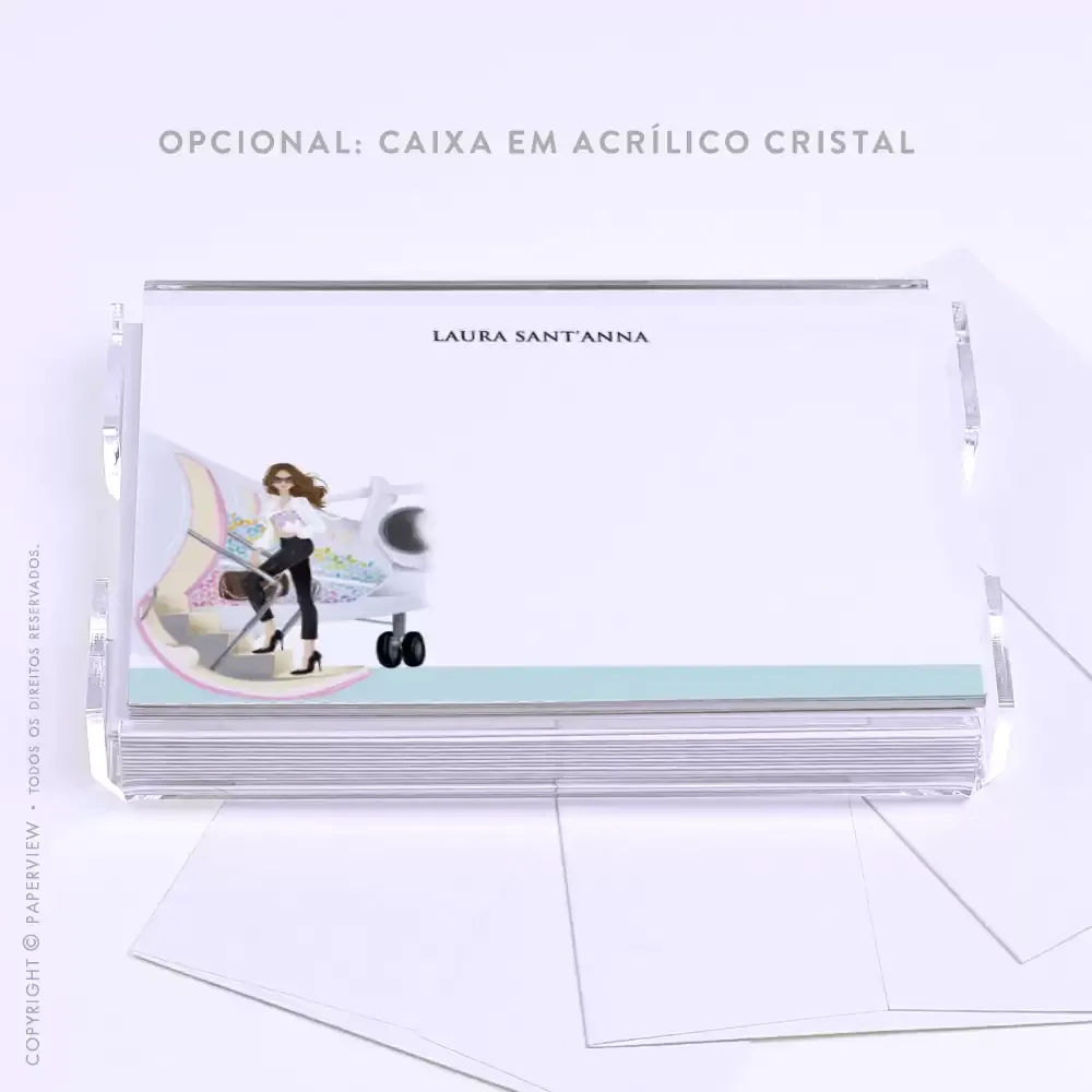 Cartão de Mensagem Paperdiva Déborah Voyage II - caixa em acrílico 