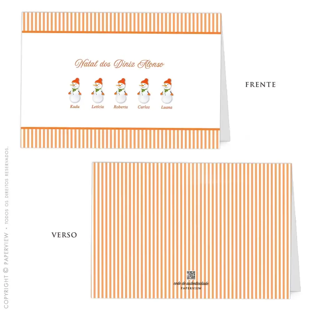 Cartões Duplos Snow Family