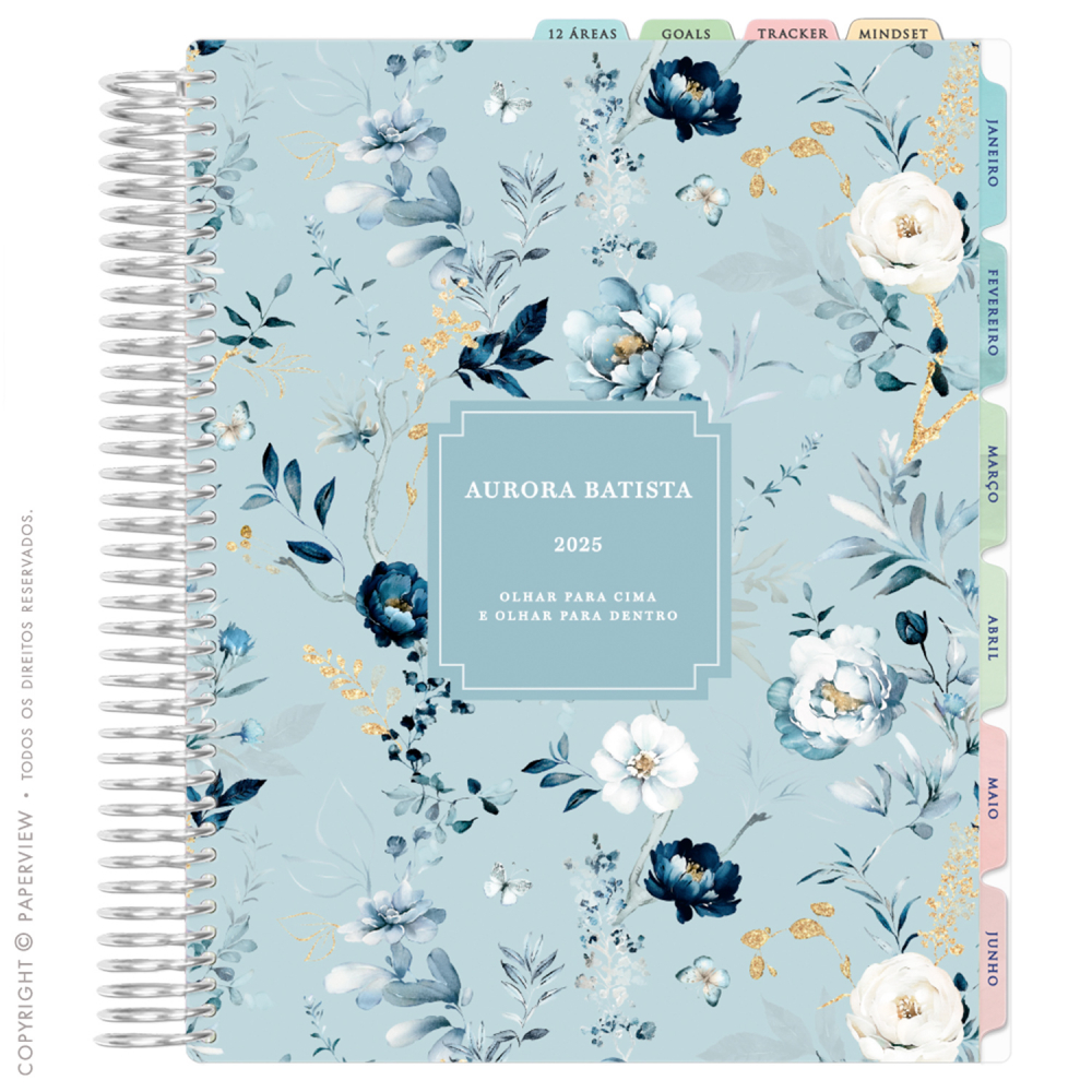 Daily Planner 2025 Light Blue Jardin