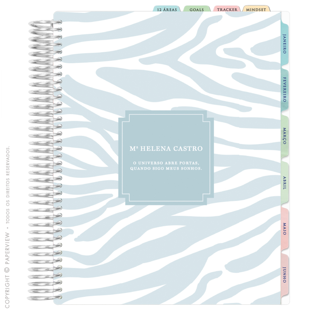 Daily Planner 2025 Savanna Stripes Blue