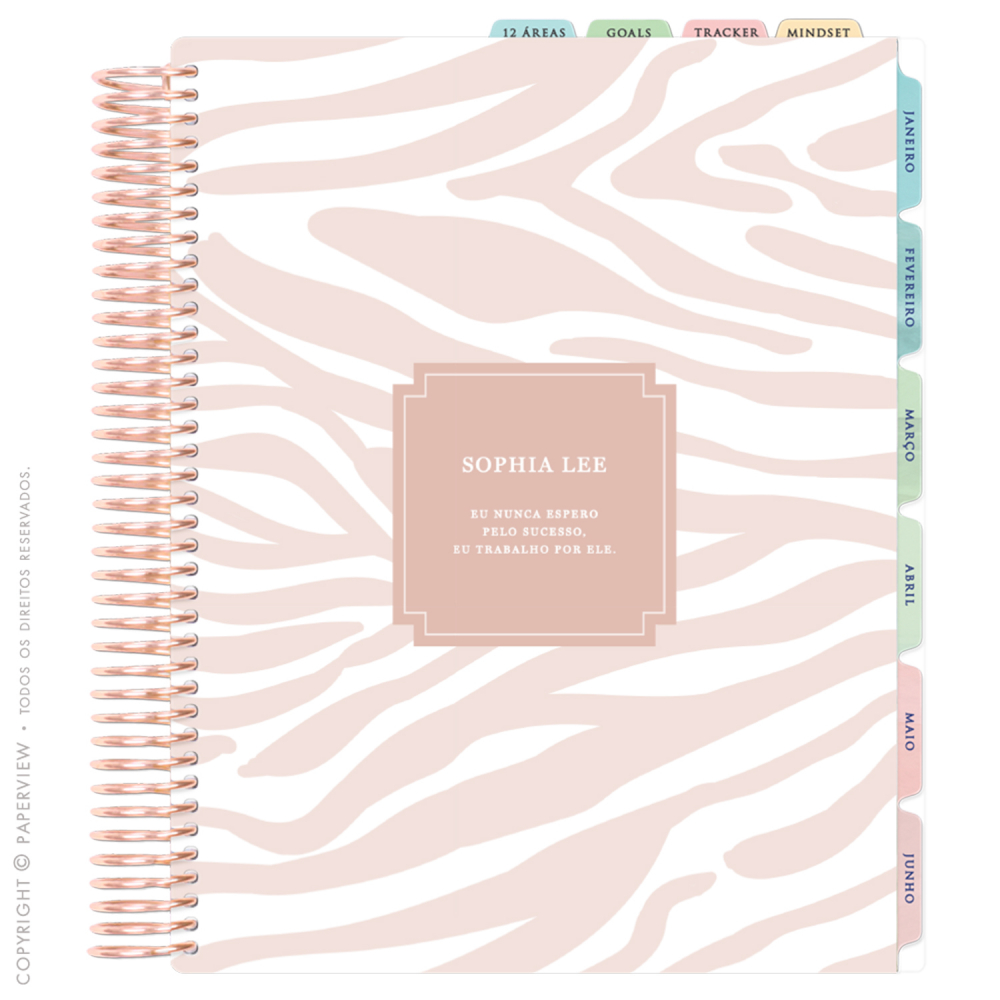 Daily Planner 2025 Savanna Stripes Rose