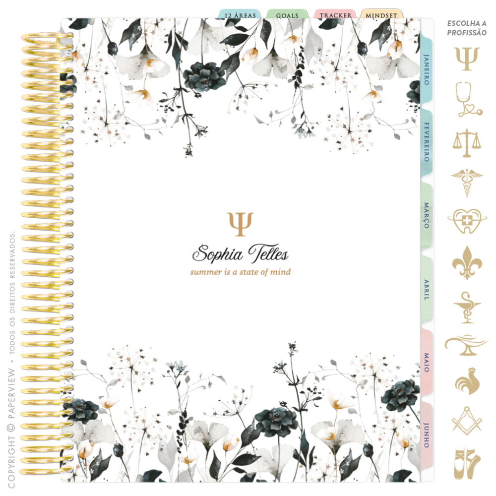 Daily Planner 2025 Vogue Fleur Border