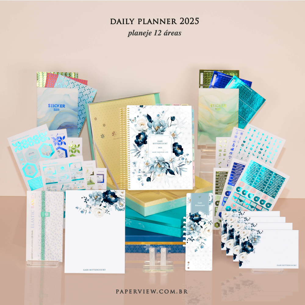 Daily Planner 2025 Light Blue Design