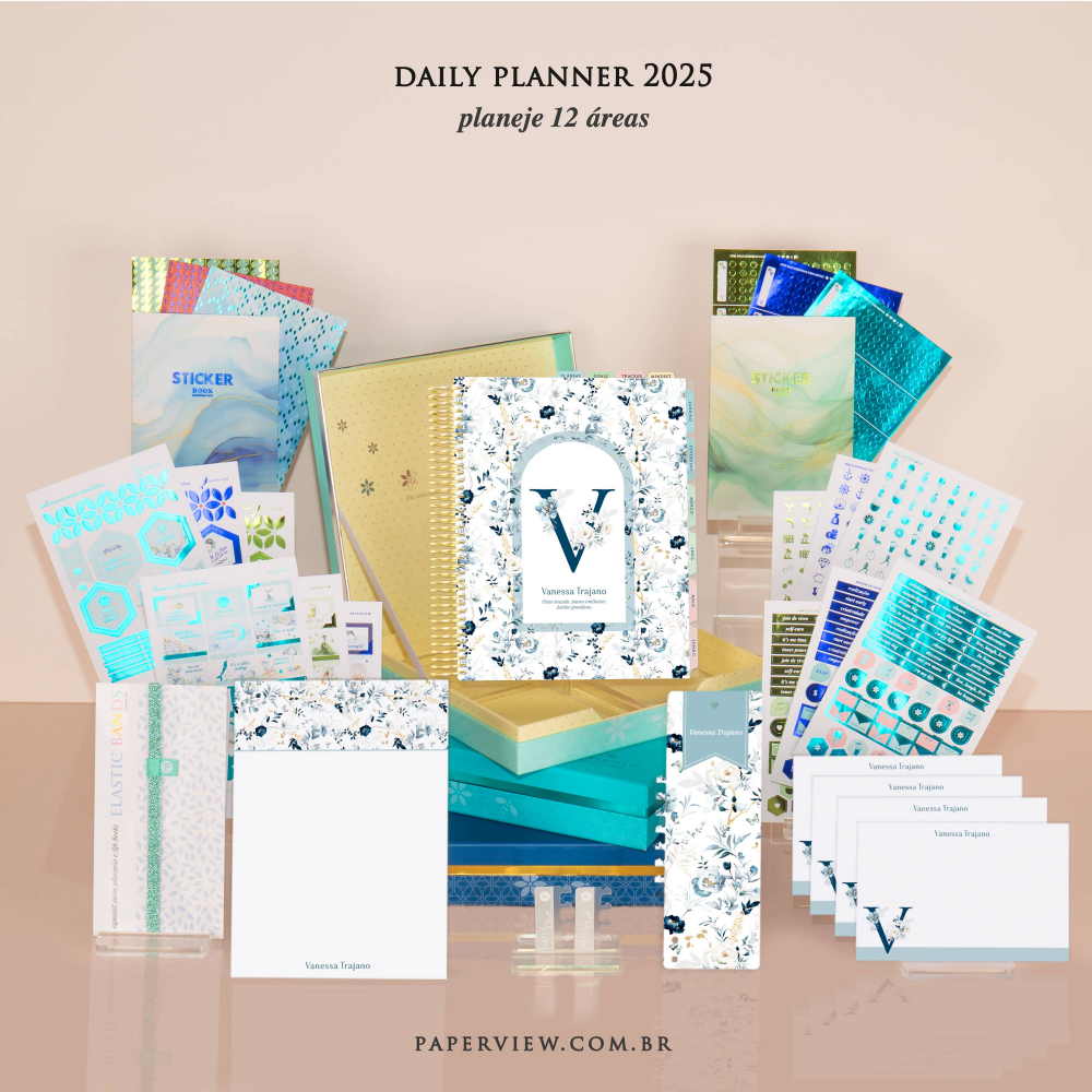 Daily Planner 2025 Light Blue View