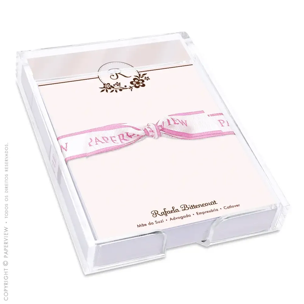 Notepad Logo Design Flor Blush