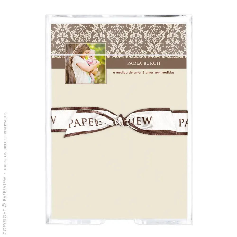 Notepad Deep Damask Nutmeg Com Foto