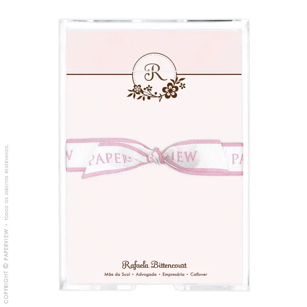 Notepad Logo Design Flor Blush