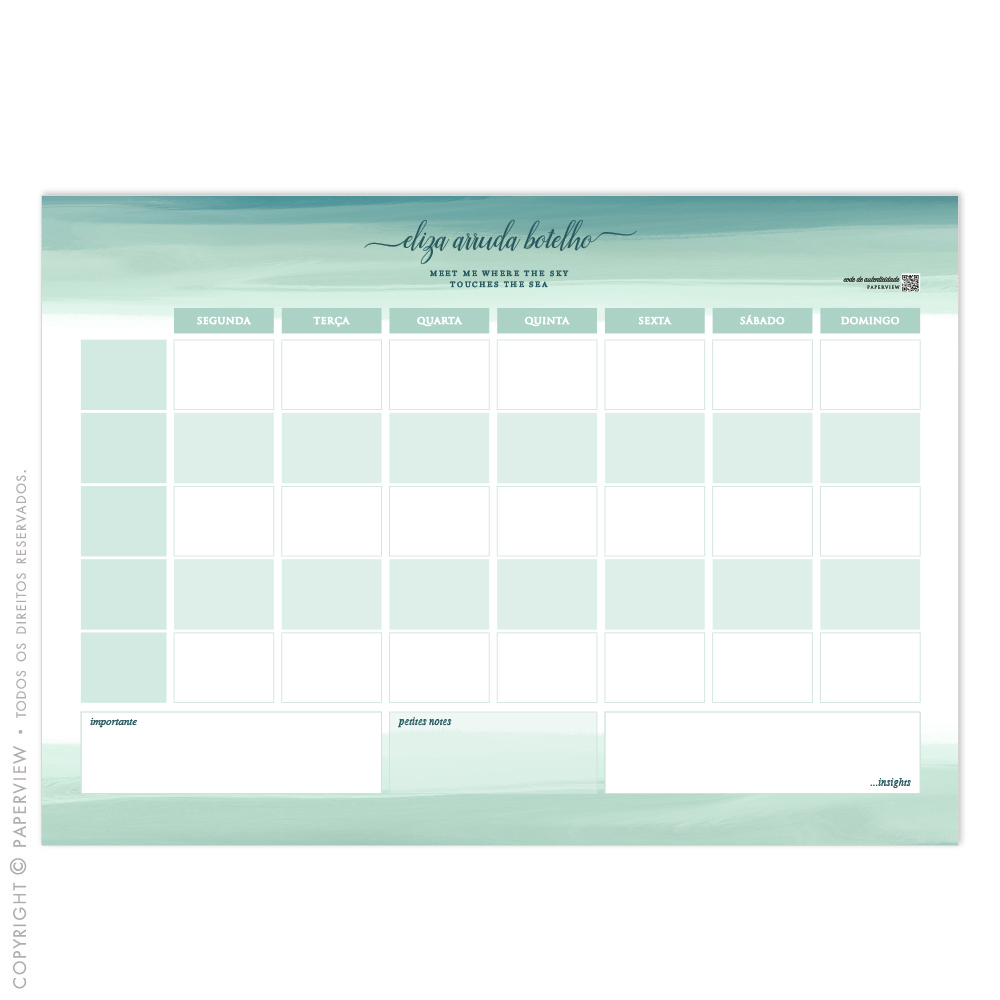 Desk Planner Semanal Orb