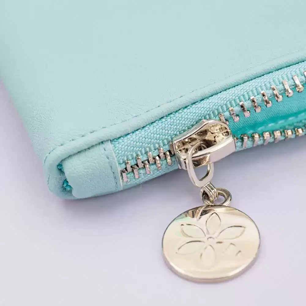 Pochette Planner Lake Blue - zíper bee flower 