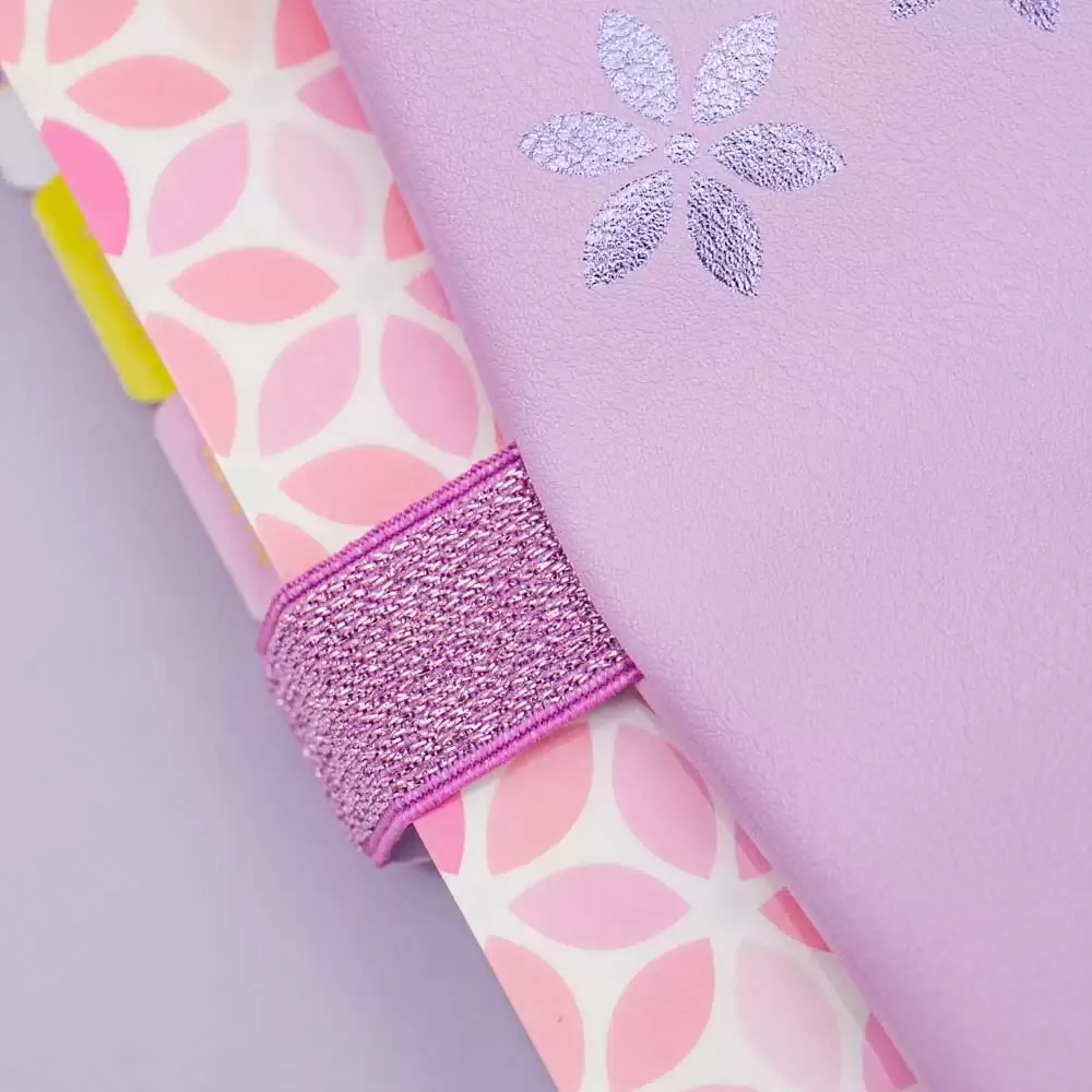 Pochette Planner Magic Lilac - detalhe pochete e daily planner 